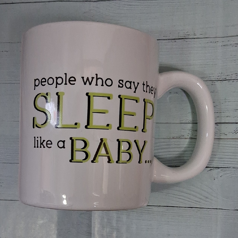 White Ceramic Coffee Mug with Humorous Quote
